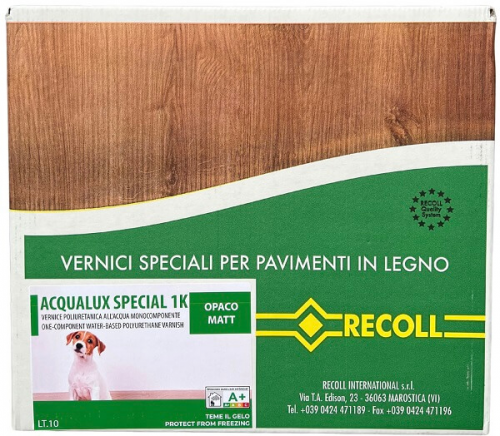 Лак для паркету Recoll ACQUALUX SPECIAL 1K OPACO (MATT) 5л (матовий)
