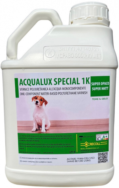 Лак для паркету Recoll ACQUALUX SPECIAL 1K SUPER OPACO (SUPER MATT) 5л (супер<br>матовий) фото #1