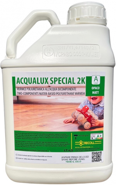 Лак для паркету Recoll ACQUALUX SPECIAL 2K OPACO (MATT) 5(4,5+0,5)л (матовий) фото #1