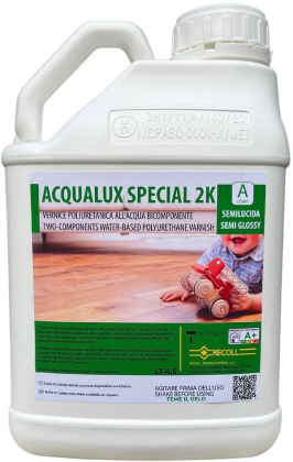 Лак для паркета Recoll ACQUALUX SPECIAL 2K SEMILUCIDA (SEMI GLOSSY) 5(4,5+0,5)л (полу<br>глянцевый) фото #1