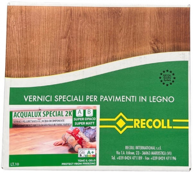 Лак для паркету Recoll ACQUALUX SPECIAL 2K SUPER OPACO (SUPER MATT) 5(4,5+0,5)л (супер<br>матовий)