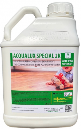 Лак для паркету Recoll ACQUALUX SPECIAL 2K SUPER OPACO (SUPER MATT) 5(4,5+0,5)л (супер<br>матовий) фото #1